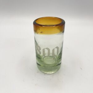 1800 Tequila Shot Glass Tall 3.5" Shooter Amber Brown 100% de Agave
